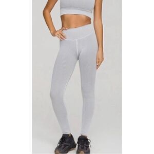 NWT Good American Seamless Core Power Compression Ribbed Leggings White Size 1/2